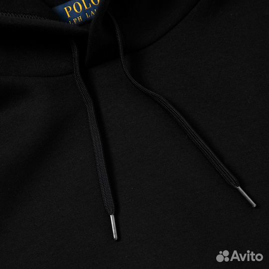 Мужская черная толстовка худи Polo Ralph Lauren