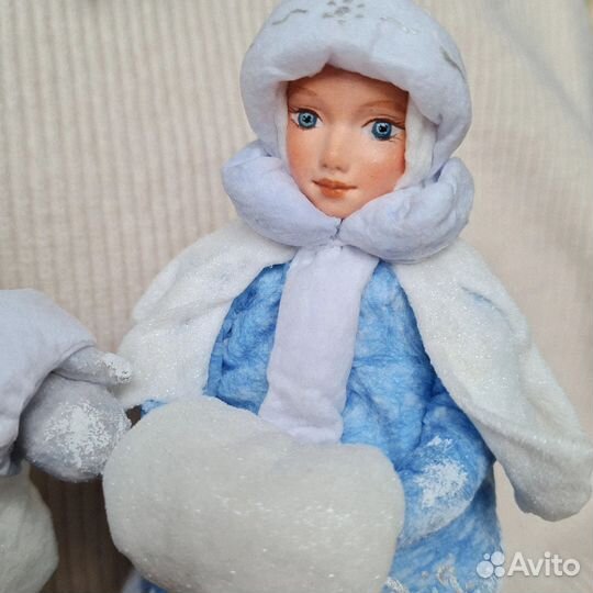 Дед мороз и снегурочка из ваты