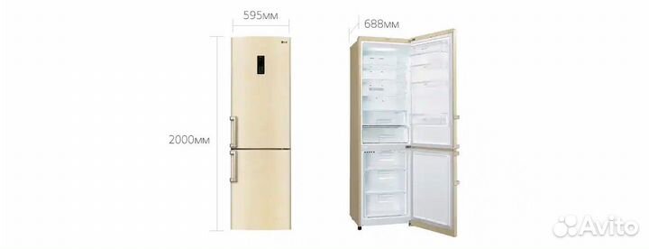 Холодильник LG, no frost, GA - M589zeqa