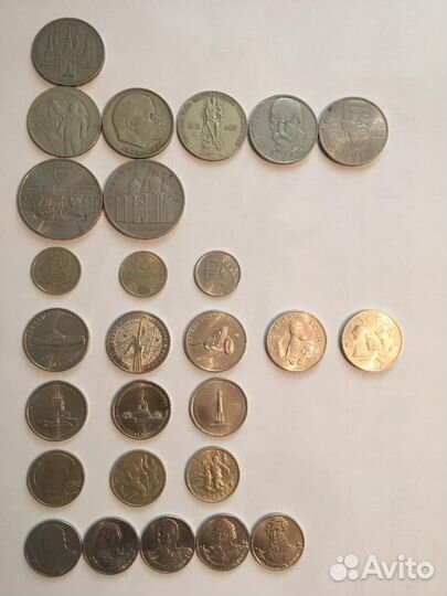 Советские рубли и юбилейные монеты