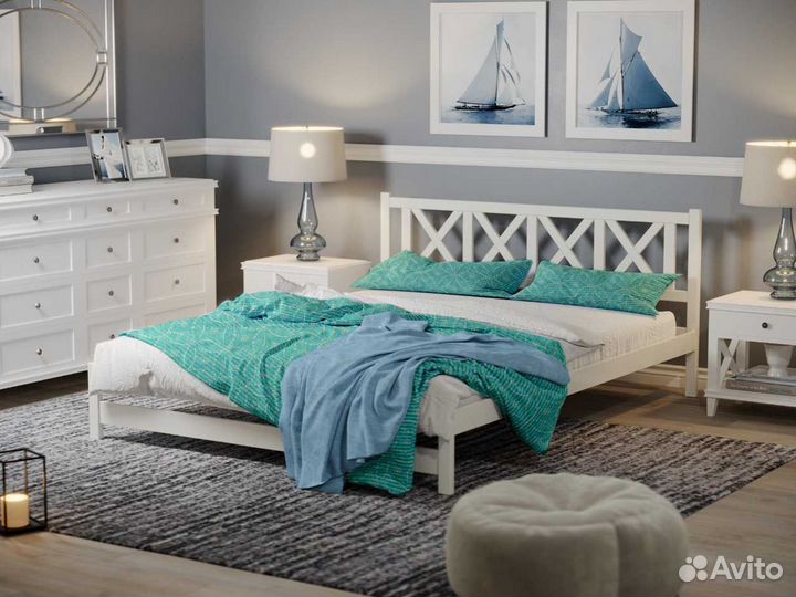 Кровать из массива 2-спальная 