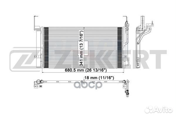 Радиатор кондиционера Hyundai Santa Fe 01- mk-3