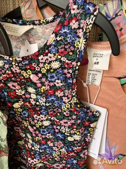 Платья новые h&m хоопок 116 122 пакетом бренд
