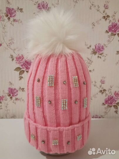 Шапка теплая для девочки