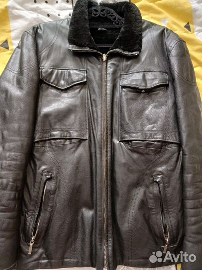Дубленка кожаная натуральная мужская