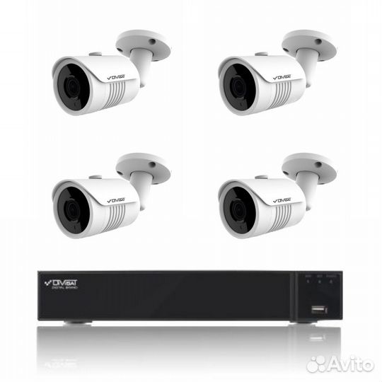 Видеонаблюдение на 4 Камеры