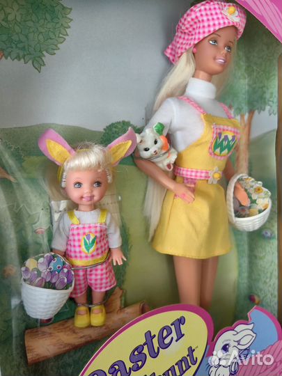 Кукла Барби 90 х Barbie and Kelly easter egg hunt