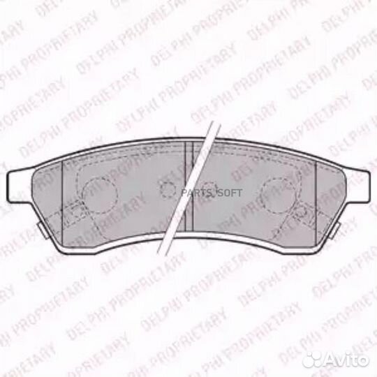 Delphi LP2197 Колодки торм. зад