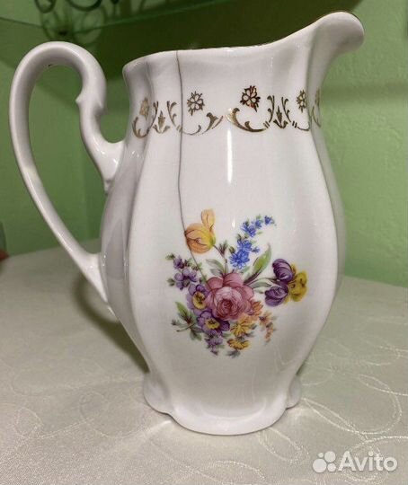 Заварочный чайник «Мейсенский букет» Богемия, чсср