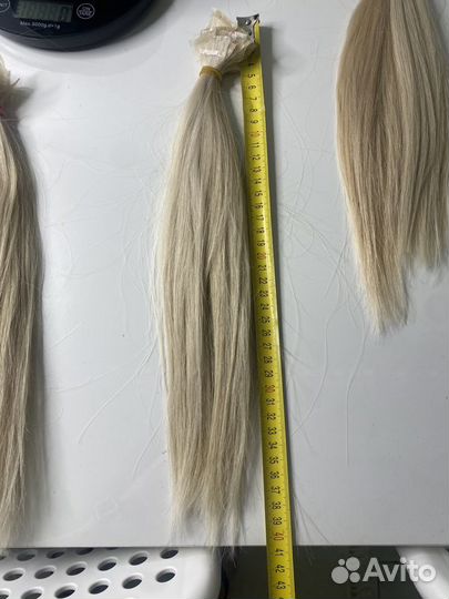 Волосы для наращивания натуралтные блонд