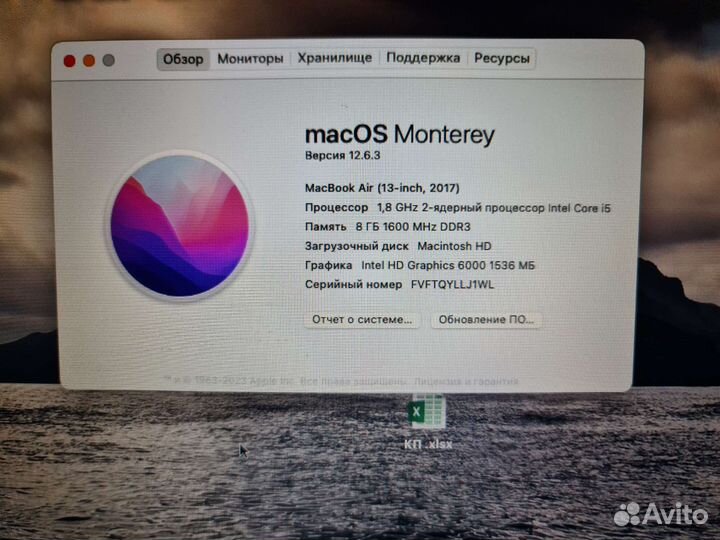 Apple MacBook Air (13- inch, 2017) 251 гб