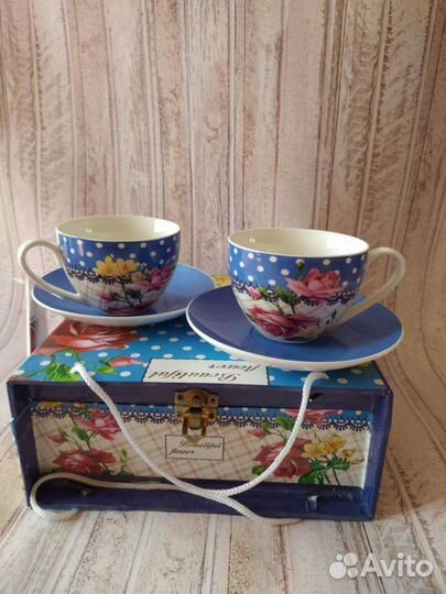 Новая Чайная пара в подарочной коробке