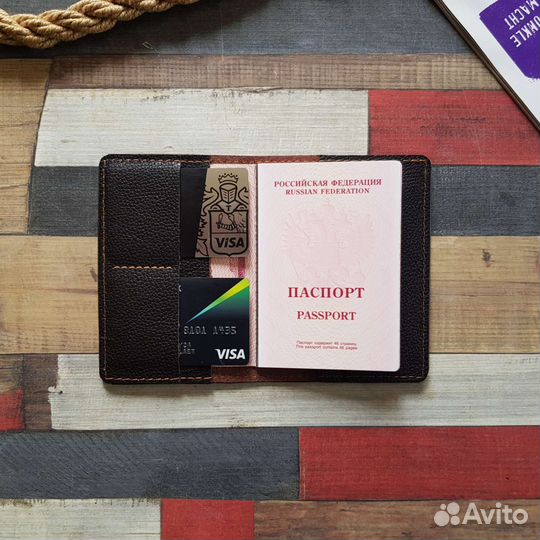 Обложка для паспорта из натуральной кожи