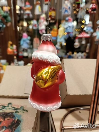 Елочная игрушка Дед Мороз Элита украшение стекло