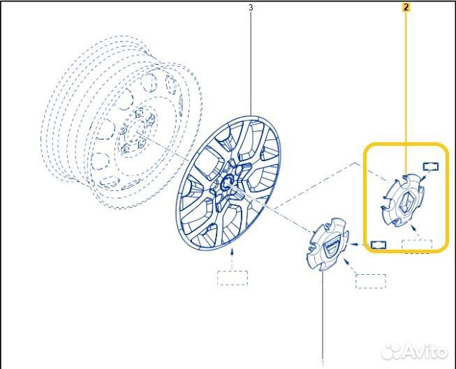 Колпачок колеса Renault Duster F4R 2014