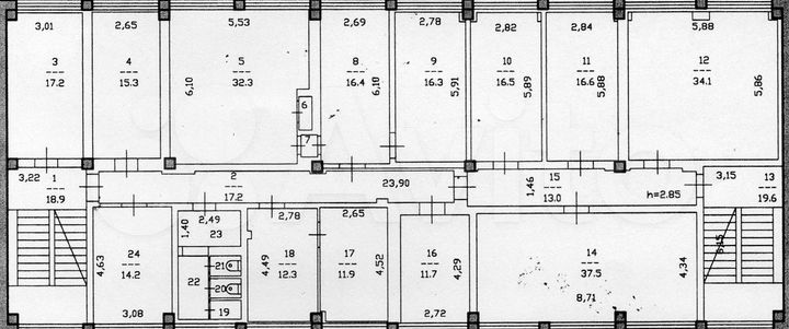 Офис, от 11 м² до 37 кв.м