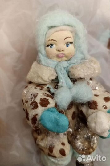 Ватные елочные игрушки