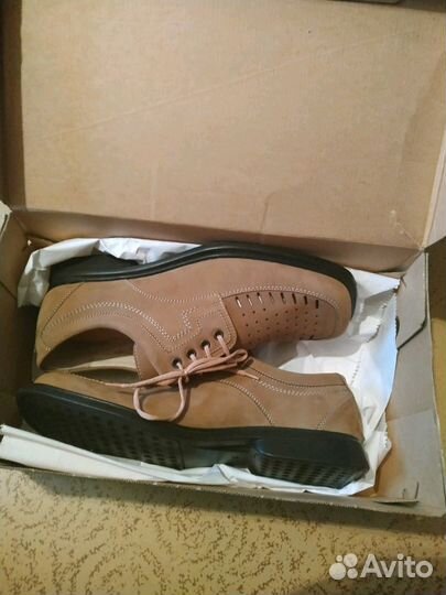 Ботинки мужские летние кожаные