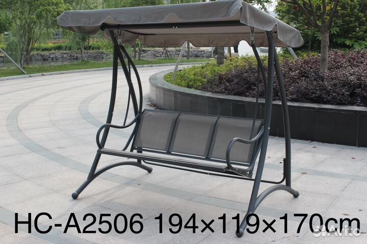 Качели садовые 3х местная 194/119/170