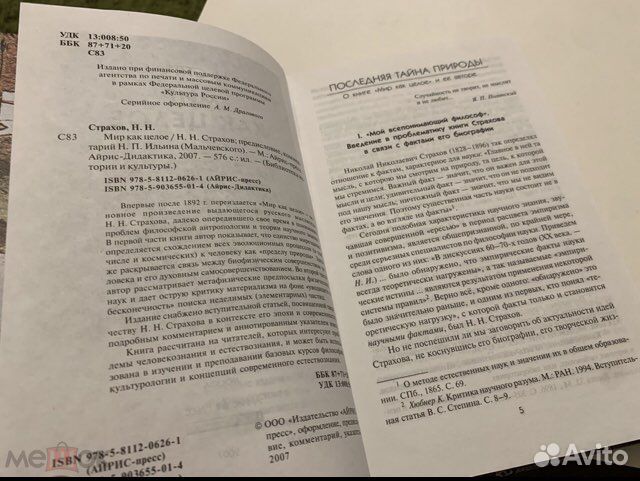 Страхов Н.Н. Мир как целое. 2007 новая