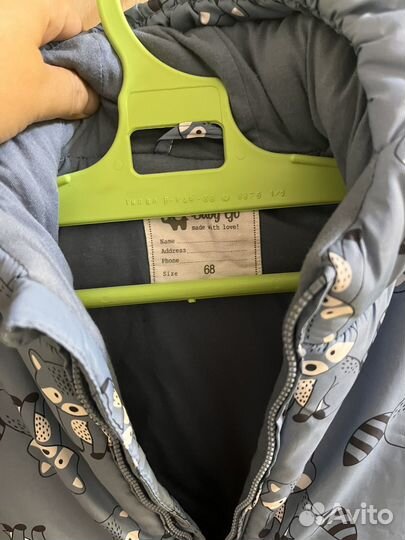 Осенний комбинезон для малыша, размер 68