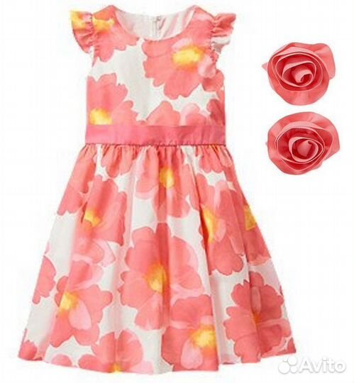 Платье + заколки Gymboree