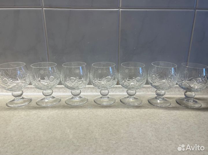 Хрустальные фужеры Богемия