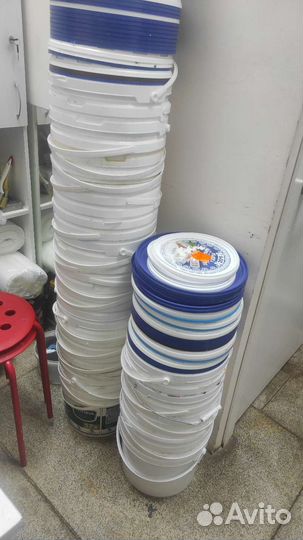 Ведра б/у (пищевые) 10 л и 5 л, 3 л, с крышками