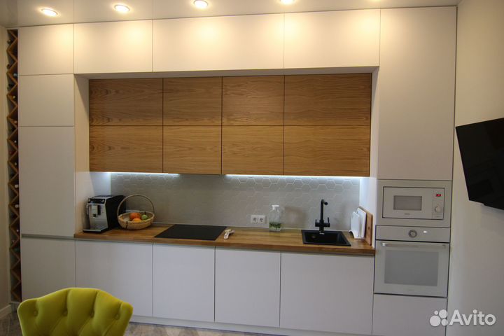 Замена столешниц, фасадов, ремонт кухонной мебели