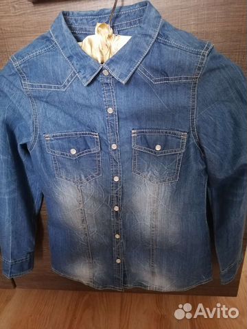 Джинсовая рубашка для девочки
