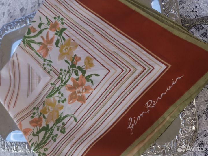 Jim Renoir винтажный платок Италия