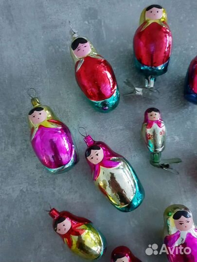 Елочные игрушки СССР. Матрешки