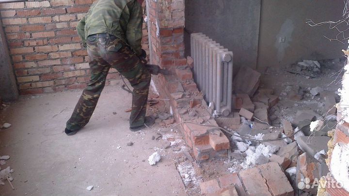 Демонтажные работы, слом, снос