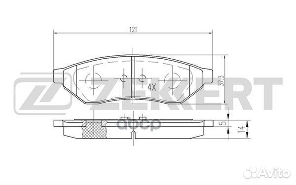 Колодки торм. диск. задн. Chevrolet Epica (V250)