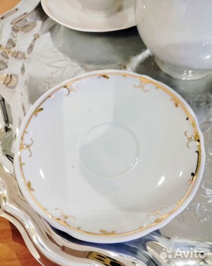 Кофейный сервиз. фз Полтавский. Золочение. Клеймо