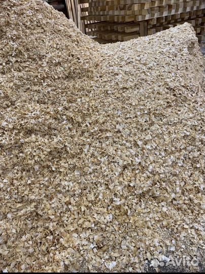 Опилки-стружка, крупная валом или в мешках