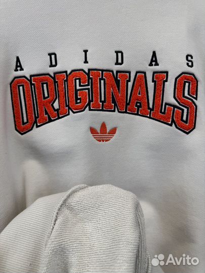 Свитшот Adidas Original Script Crew Бежевый M/L/XL