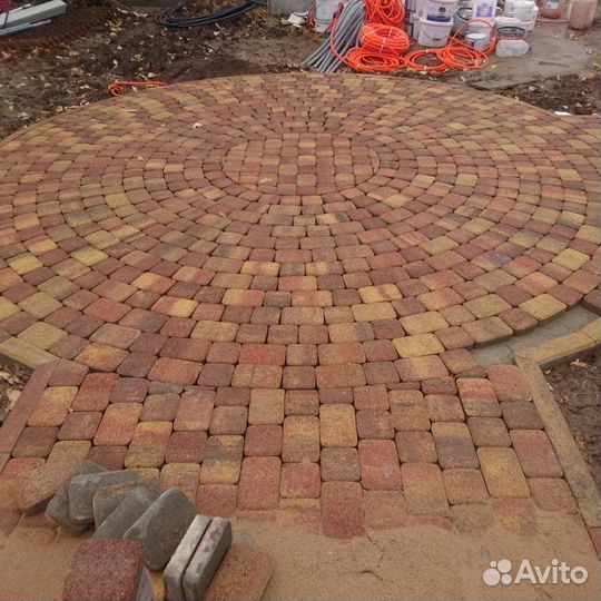Брусчатка, тротуарная плитка Выбор разные цвета