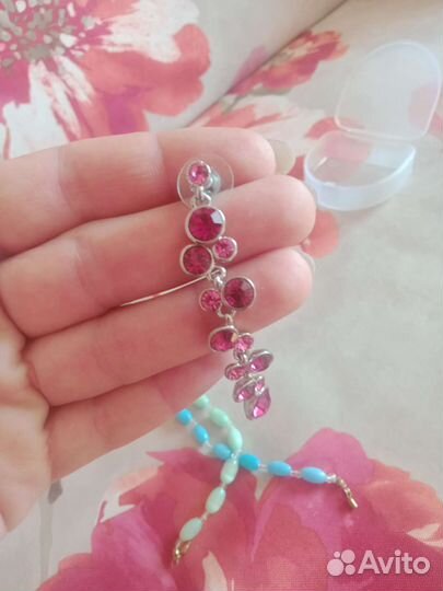 Серьги винтажные с браслетом