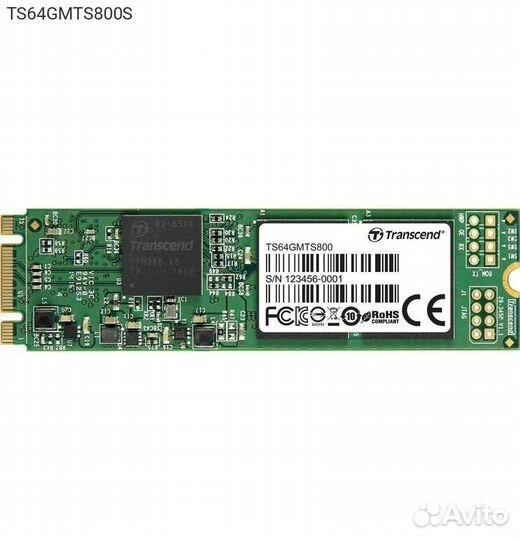 Диск SSD Transcend MTS800S M.2 2280 64GB SATA III