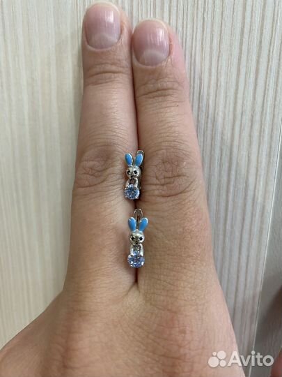 Серьги для девочки серебро