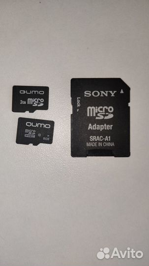 Карта памяти micro sd 8GB и 2GB + адаптер