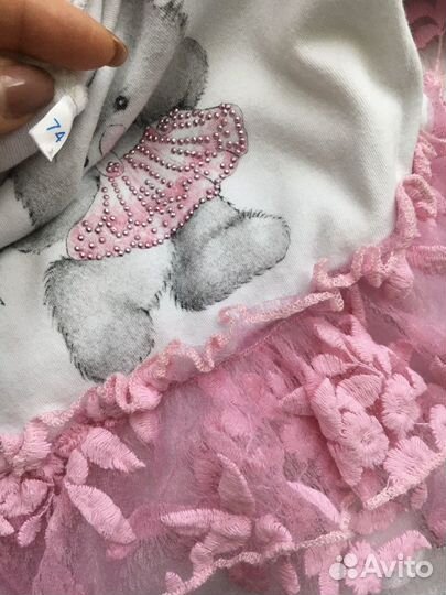 Костюм для малышки 74 см + панамка