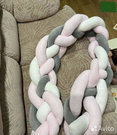 Бортик, для кроватки коса