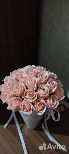 Букет из мыльных роз
