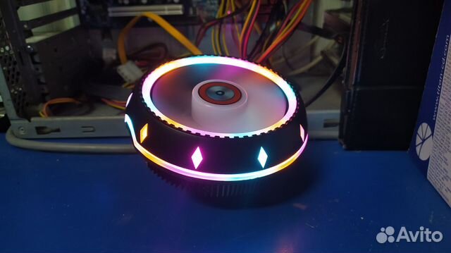 Вентилятор, кулер процессора RGB чаша, до 95w