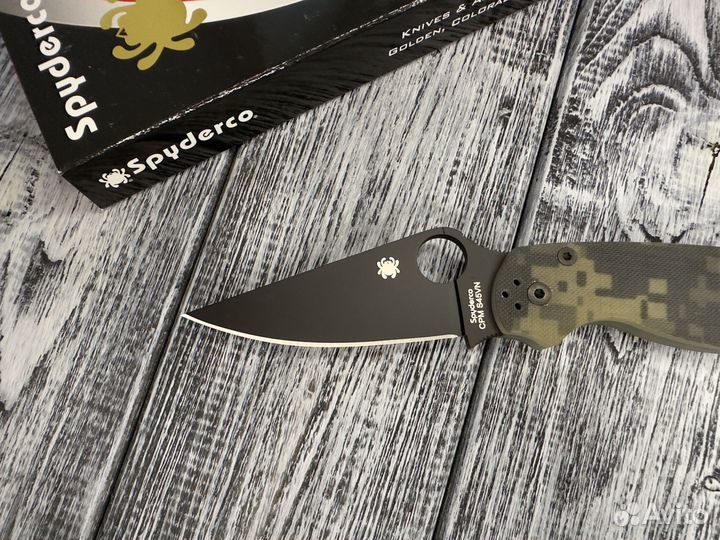 Нож Spyderco Paramilitary 2 Camo Black C81gpcmobk2