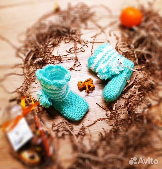 Вязаные пинетки ручной работы от 0 до 1,5 лет