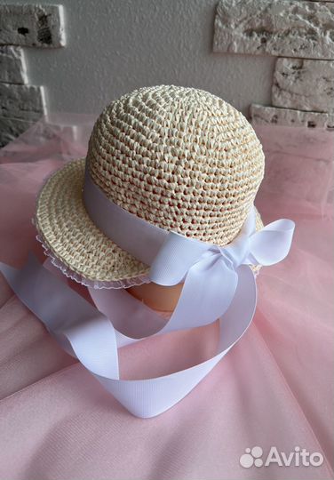 Соломенная шляпа детская