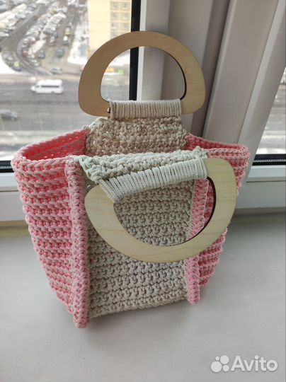 Сумочка новая 28х20 см ручная работа